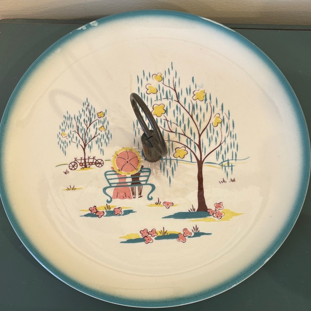 Vintage Brock of California Ceramic ‘Forever Yours’ Serving Plate.